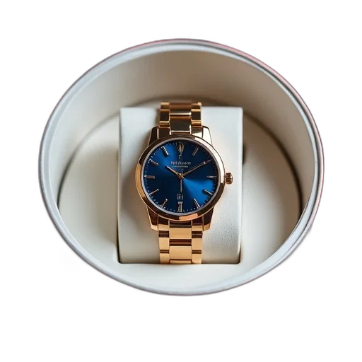 jewelry, blue, gold, wristwatch transparent PNG cut-out
