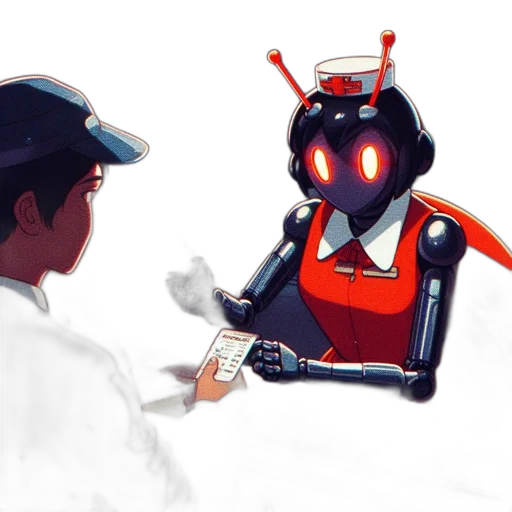 robot, weapon, staff, concept art transparent PNG cut-out