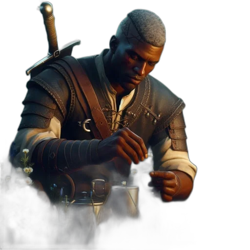 sword, staff, weapon, jacket transparent PNG cut-out