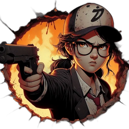 weapon, staff, hat, comic book art transparent PNG cut-out