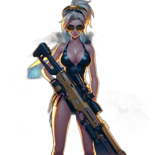 weapon, staff, concept art, cyberpunk transparent PNG cut-out