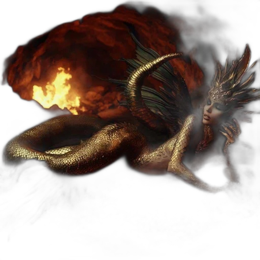 dragon, creature, animal, hair transparent PNG cut-out