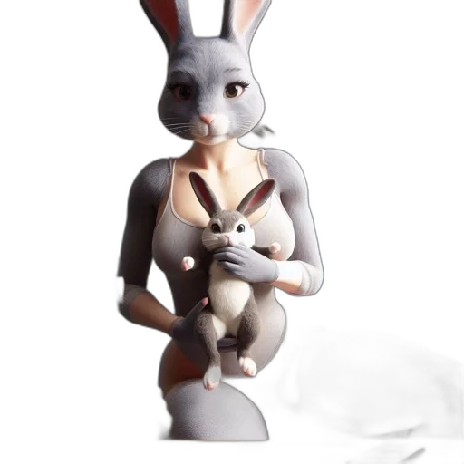 animal, 3d render, concept art, photorealistic transparent PNG cut-out