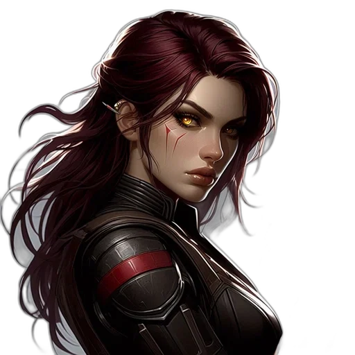 face, fantasy art, concept art, comic book art transparent PNG cut-out