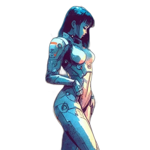 robot, dress, weapon, concept art transparent PNG cut-out
