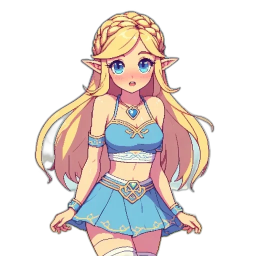 dress, pixel art, fantasy art, anime transparent PNG cut-out
