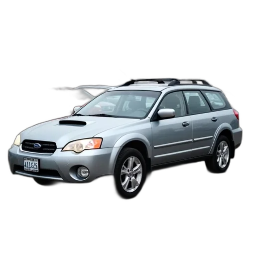 car, silver, subaru, outback transparent PNG cut-out
