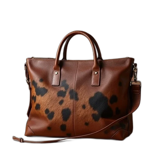 brown, leather, bag, cow transparent PNG cut-out