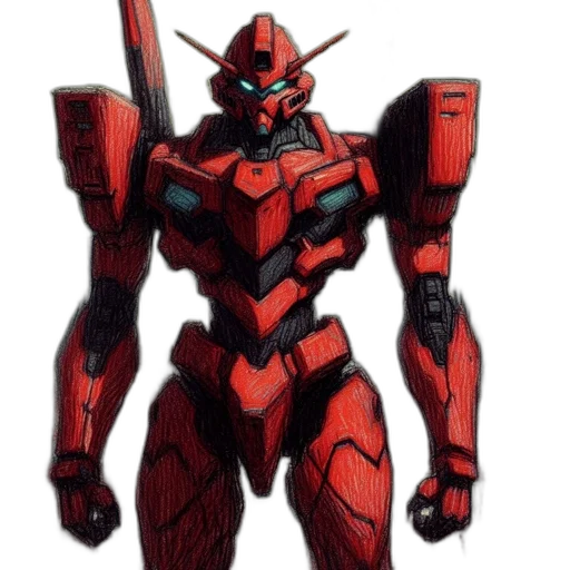 robot, weapon, concept art, 3d render transparent PNG cut-out