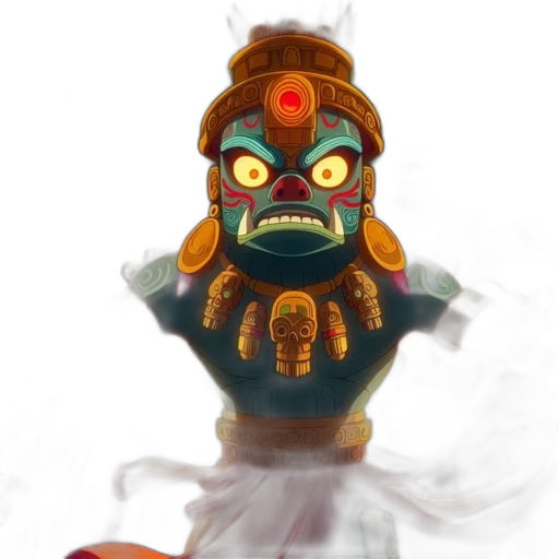 mask, robot, staff, creature transparent PNG cut-out