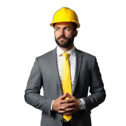 staff, hat, jacket, face transparent PNG cut-out