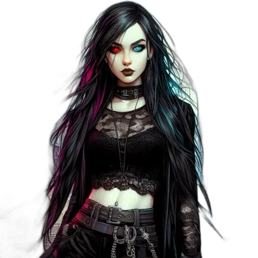 dress, fantasy art, concept art, comic book art transparent PNG cut-out