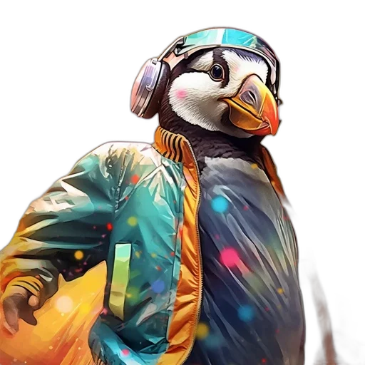 jacket, animal, mask, staff transparent PNG cut-out