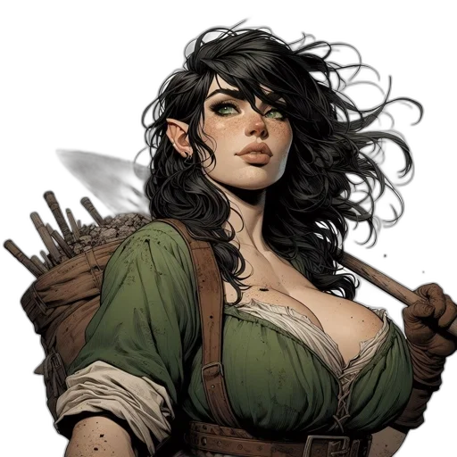 comic book art, fantasy art, concept art, cartoon transparent PNG cut-out
