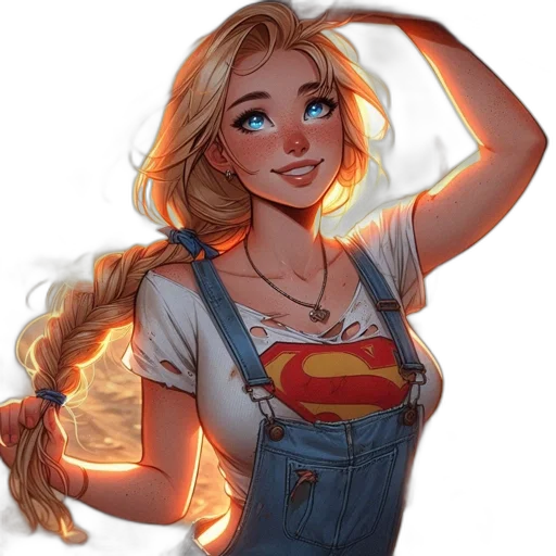 dress, face, comic book art, cartoon transparent PNG cut-out