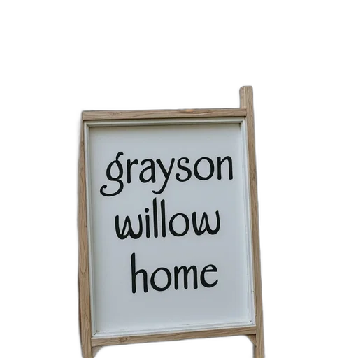 furniture, sign, reads, grayson transparent PNG cut-out