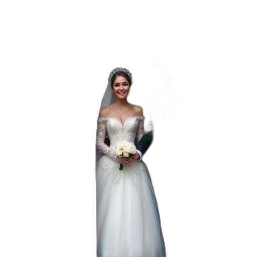 dress, jewelry, crown, staff transparent PNG cut-out