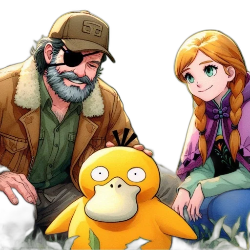 comic book art, concept art, cartoon, pixel art transparent PNG cut-out