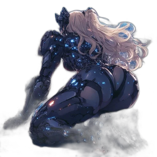 creature, dragon, robot, hair transparent PNG cut-out