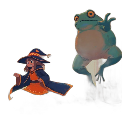 hat, creature, concept art, watercolor transparent PNG cut-out