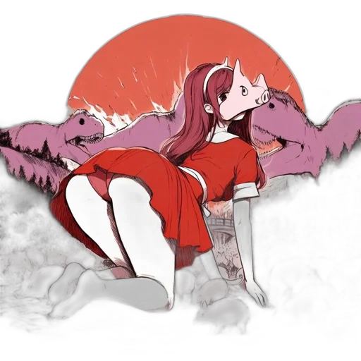 dragon, creature, dress, animal transparent PNG cut-out