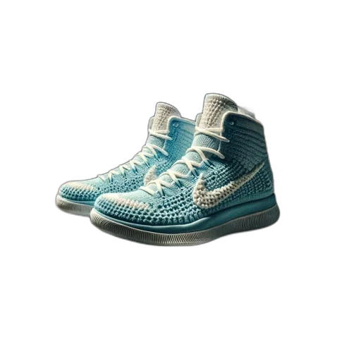 shoes, 3d render, photorealistic, blue transparent PNG cut-out