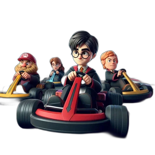 car, concept art, 3d render, cartoon transparent PNG cut-out