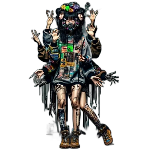 robot, jacket, creature, mask transparent PNG cut-out