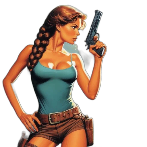weapon, comic book art, concept art, pixel art transparent PNG cut-out
