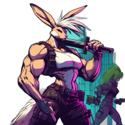 weapon, animal, staff, robot transparent PNG cut-out