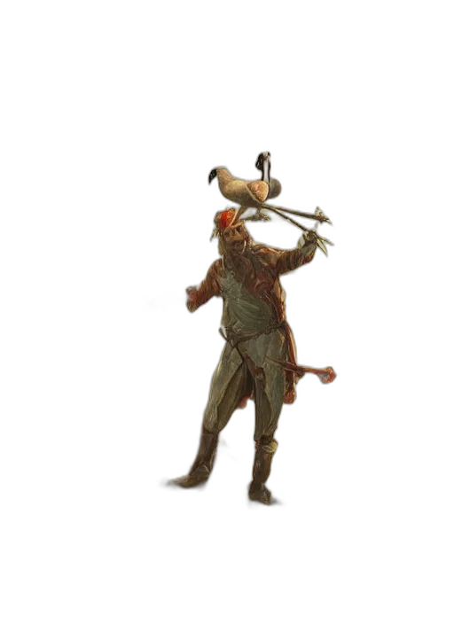 staff, hat, weapon, animal transparent PNG cut-out