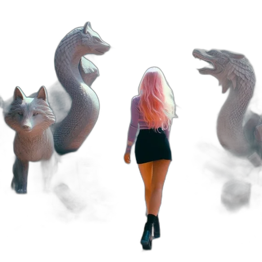 dragon, creature, animal, dress transparent PNG cut-out