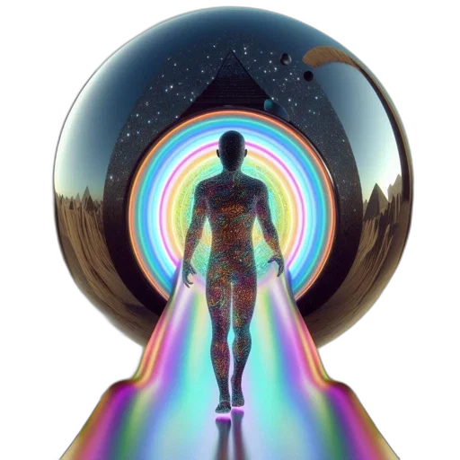 robot, concept art, fantasy art, vaporwave transparent PNG cut-out