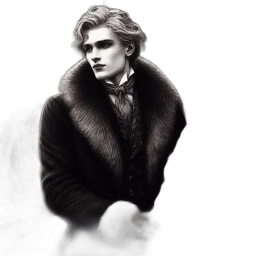 jacket, face, animal, photorealistic transparent PNG cut-out