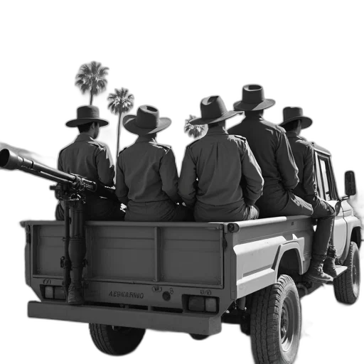 car, staff, weapon, hat transparent PNG cut-out