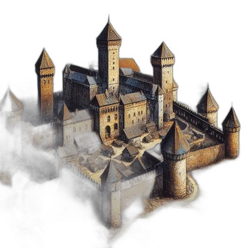building, fantasy art, concept art, pixel art transparent PNG cut-out