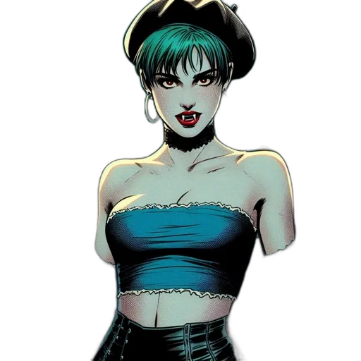 dress, comic book art, concept art, cyberpunk transparent PNG cut-out