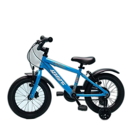blue, black, children, bicycle transparent PNG cut-out