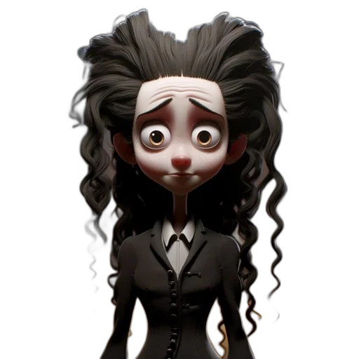 hair, staff, mask, concept art transparent PNG cut-out