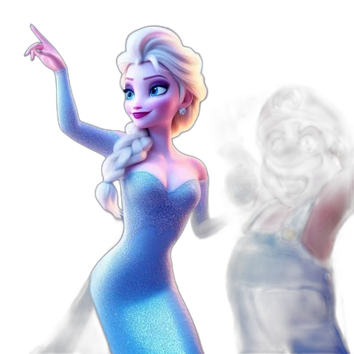 dress, concept art, 3d render, cartoon transparent PNG cut-out