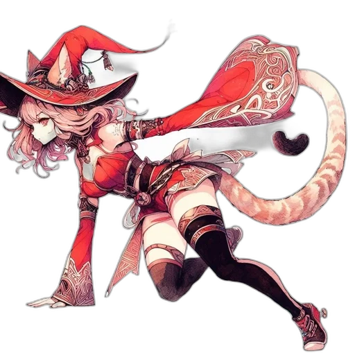 staff, dragon, weapon, hat transparent PNG cut-out