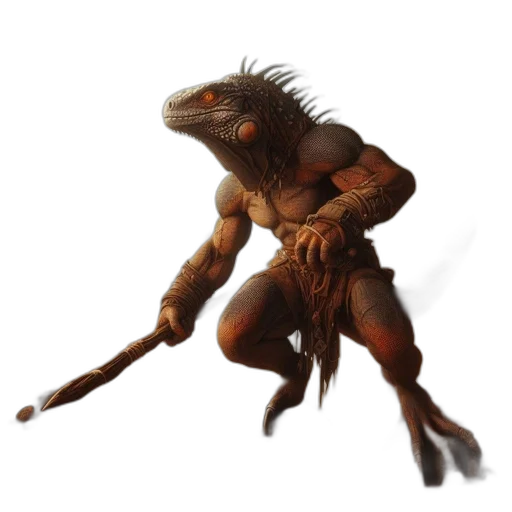 creature, dragon, animal, staff transparent PNG cut-out