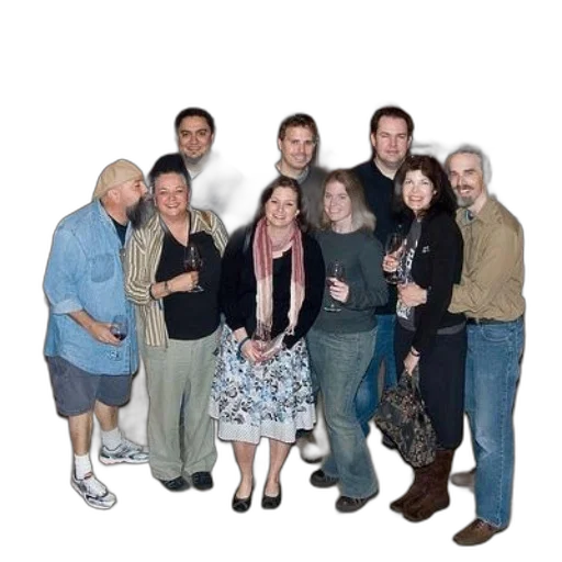 staff, jacket, group, people transparent PNG cut-out