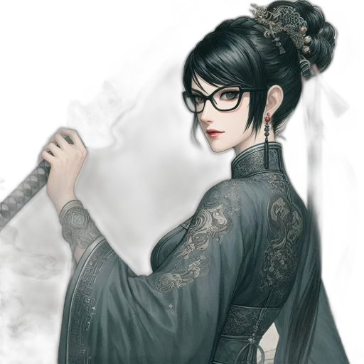 staff, dress, dragon, sword transparent PNG cut-out