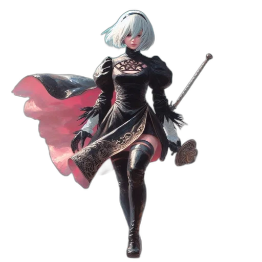 staff, sword, weapon, dress transparent PNG cut-out