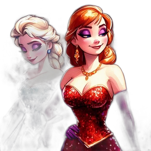 dress, concept art, comic book art, fantasy art transparent PNG cut-out