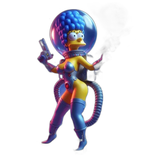 robot, concept art, 3d render, cyberpunk transparent PNG cut-out