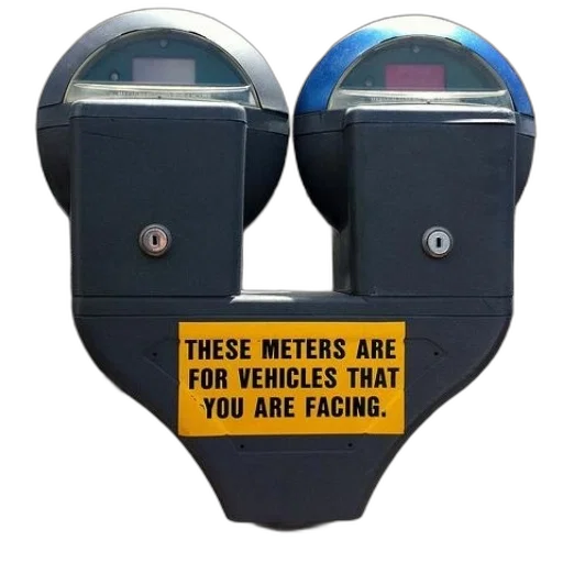 robot, parking, meter, sign transparent PNG cut-out