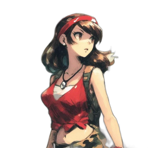 dress, staff, hat, weapon transparent PNG cut-out