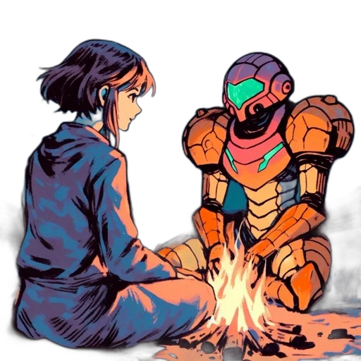 robot, jacket, concept art, comic book art transparent PNG cut-out